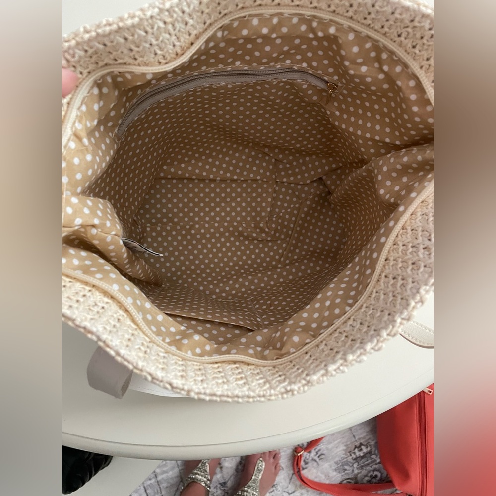 Lulla Collection Raffia Tote With Flowers - Picture 7 of 10
